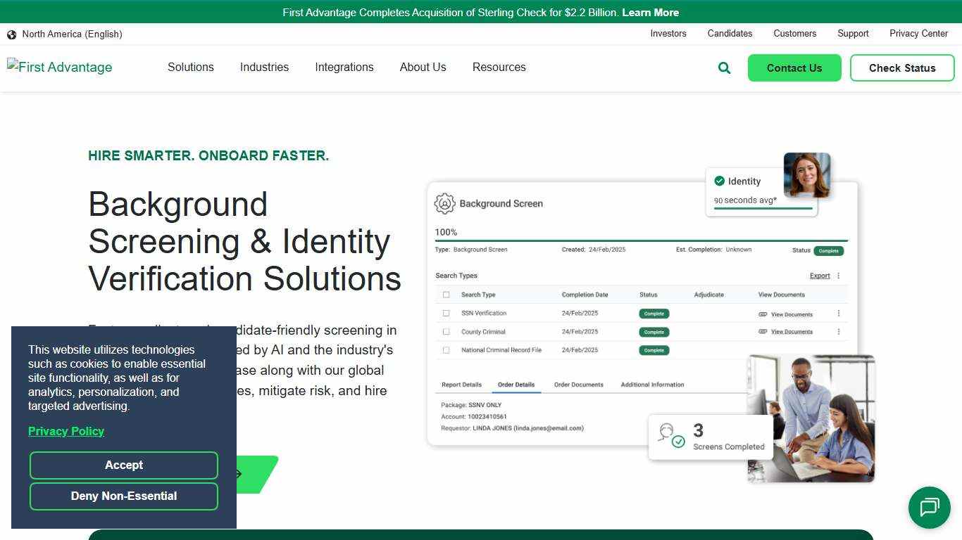 Global Background Checks & Screenings First Advantage